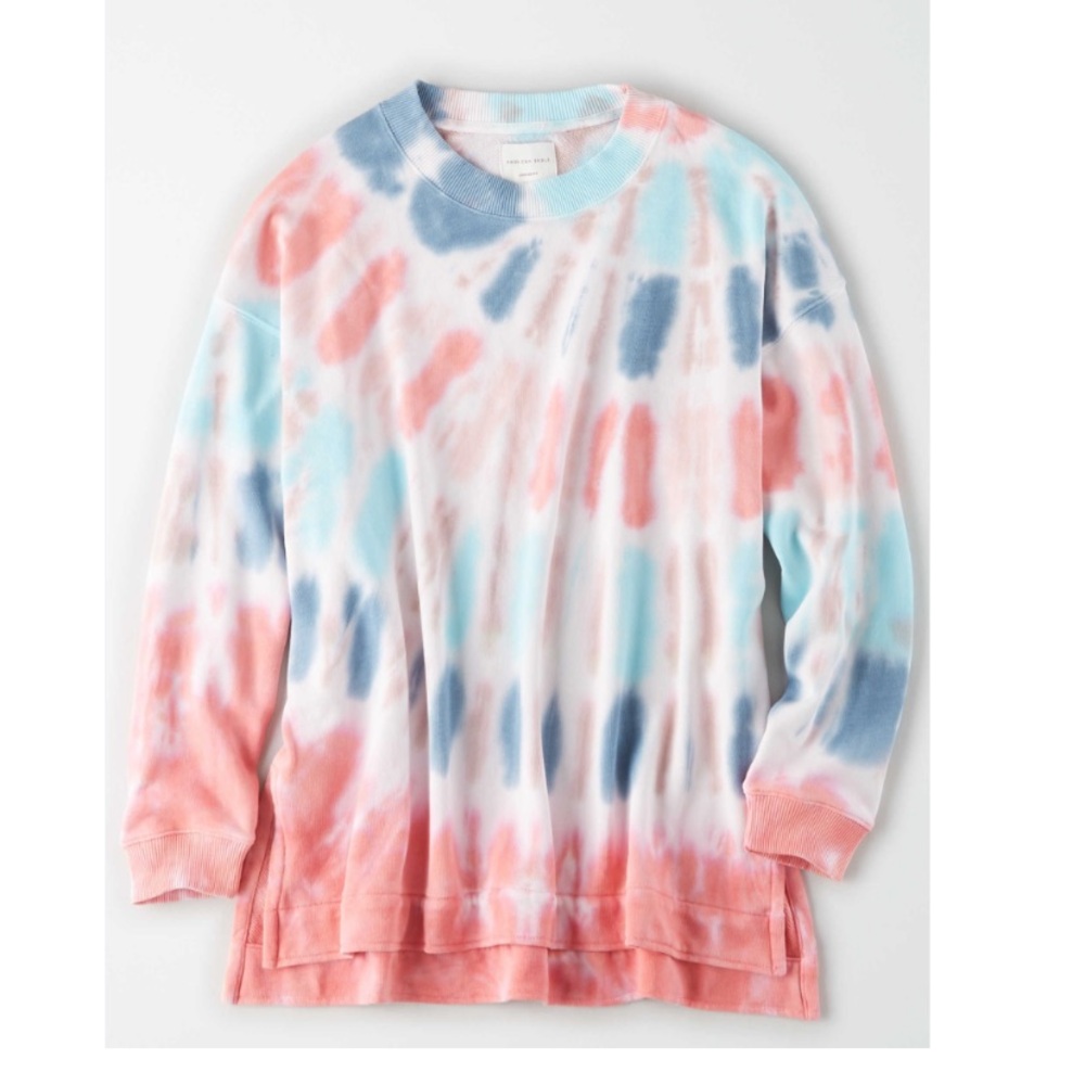 American Eagle Tie Dye Pullover Sweatshirt